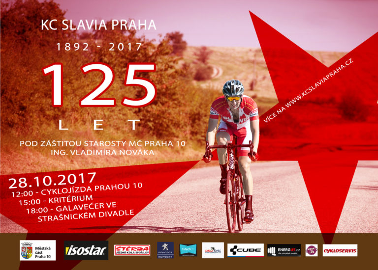 CYKLISTICKÝ KLUB SLAVIA PRAHA SLAVÍ, 125 LET JSME TU !