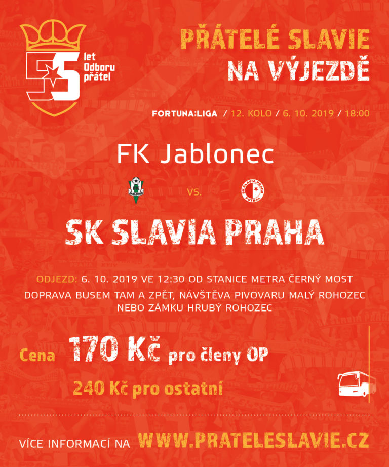 Do Jablonce autobusem přátel Slavie