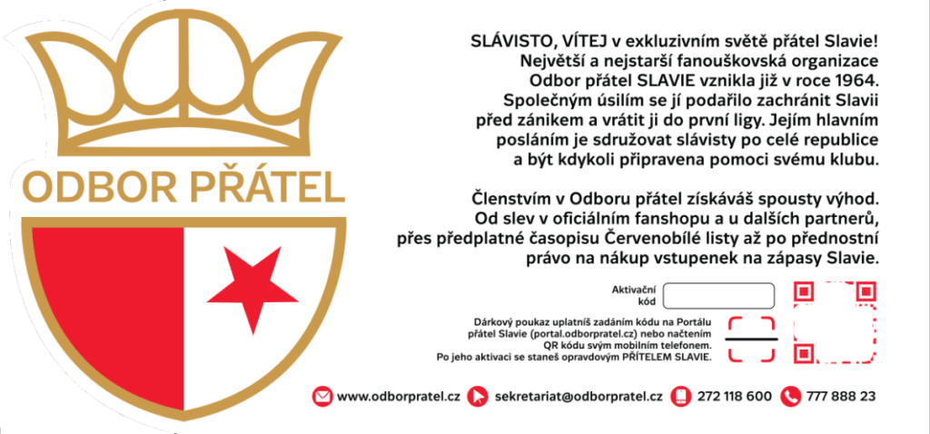Dárkový poukaz na roční členství v OP