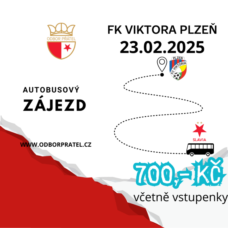 Autobusový zájezd do Plzně na zápas SK Slavia Praha